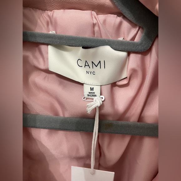 CAMI NYC Medium Pink puffed Leather Jacket. πΈπ - Picture 7 of 8